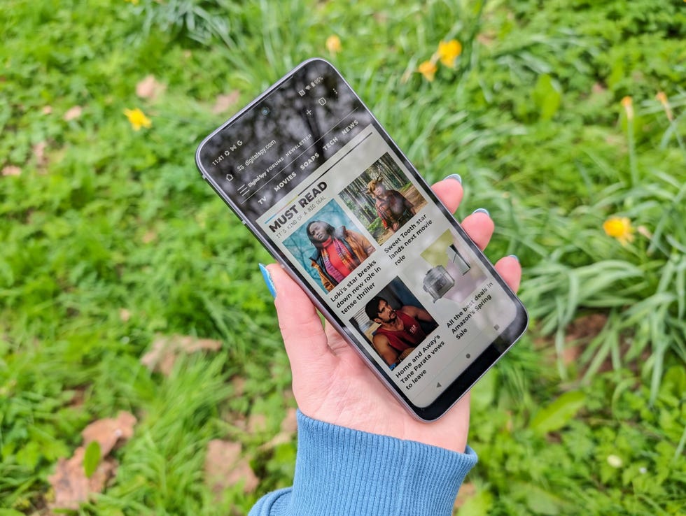 fairphone 4 with digital spy latest articles on the screen