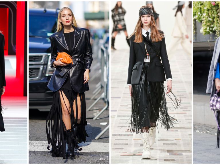 Falda de flecos: la prenda del otoño Prada y Zara
