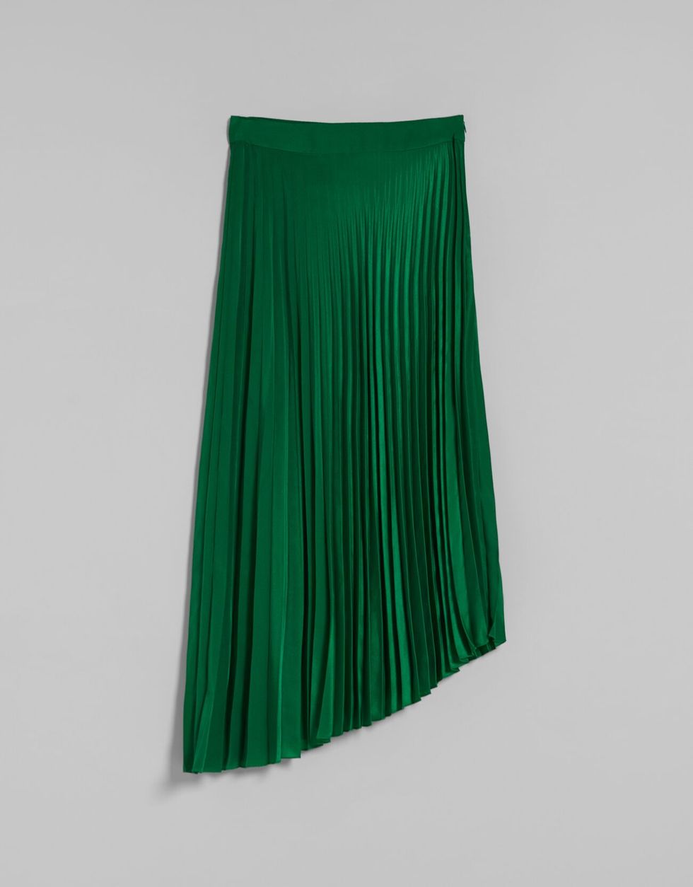 falda midi plisada asimétrica de bershka
