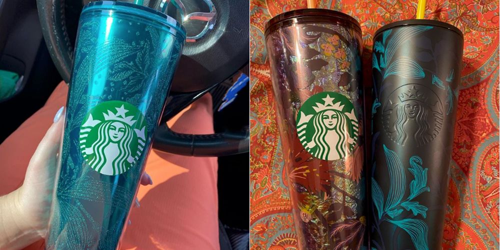 STARBUCKS STAINLESS STEEL PEARL WHITE COLD BREW COFFEE CUP TUMBLER