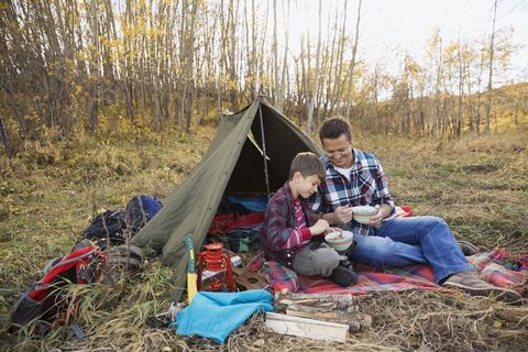 fall activities for families - camping
