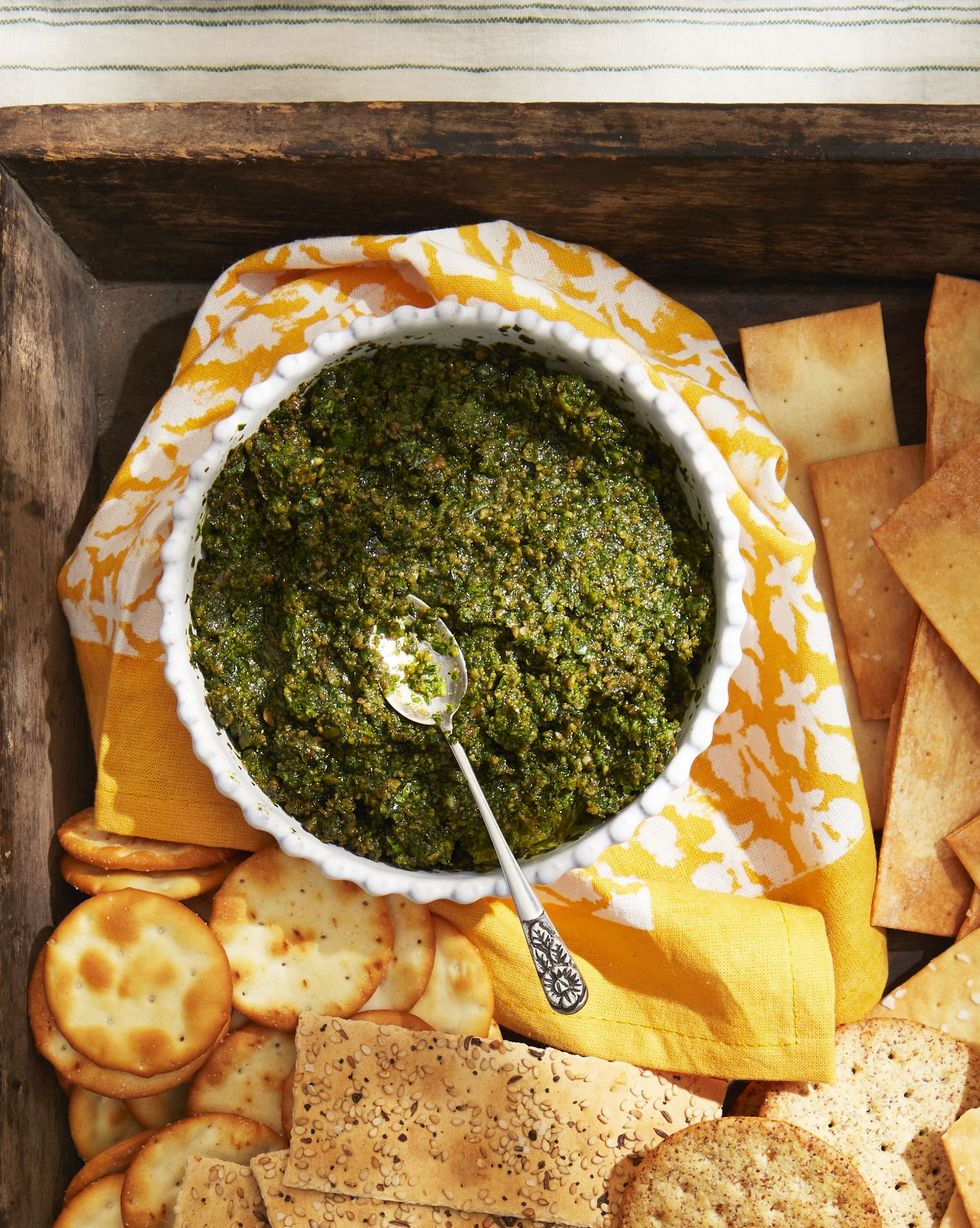 fall appetizers cilantro and sunflower seed dip