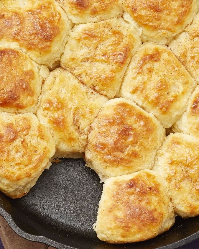 skillet biscuits with cinnamon honey butter