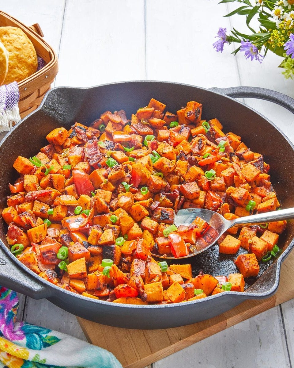 fall breakfast ideas sweet potato hash