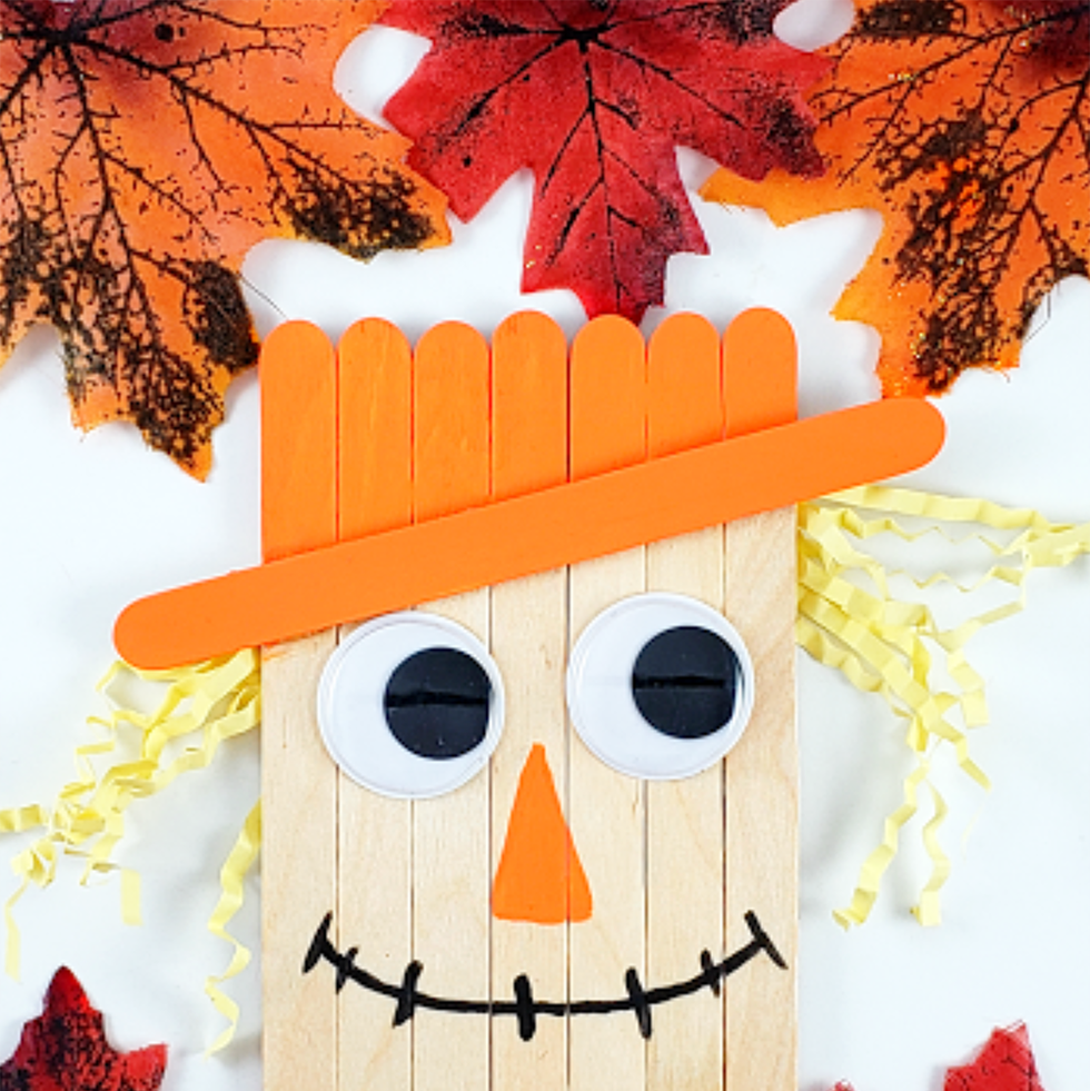 craft stick scarecrow fall craft for kids