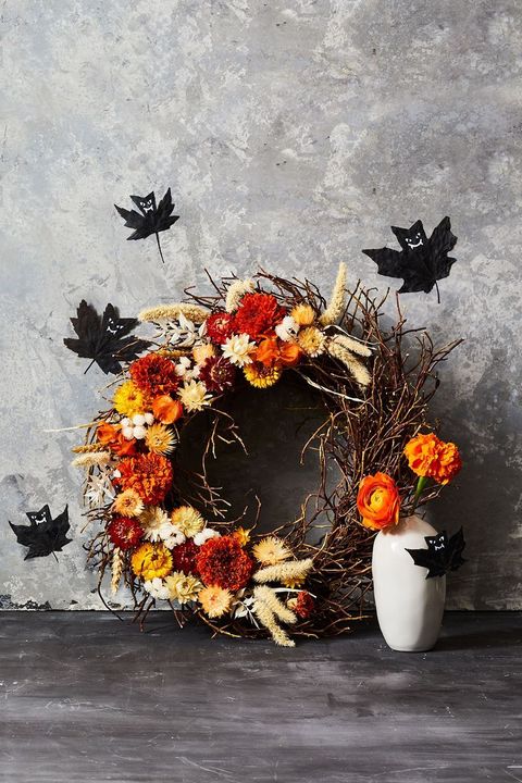 fall crafts for adults crescent flower wreath