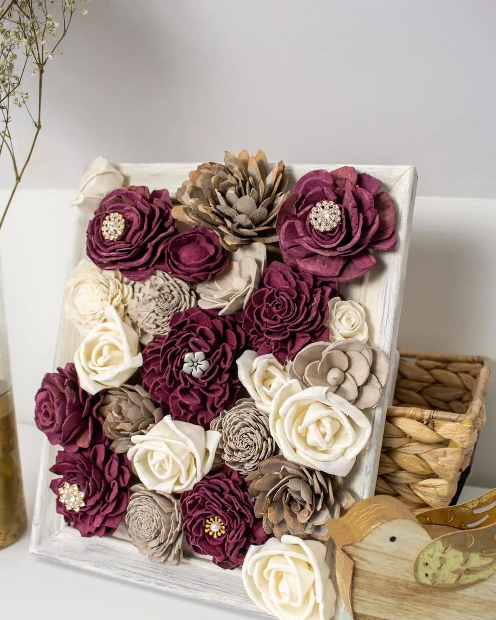 fall crafts for adults framed flowers