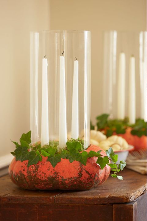 fall crafts for adults candelabra pumpkins