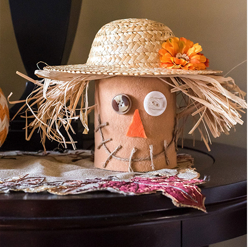 fall crafts for kids, diy can scarecrow, turkey windsock