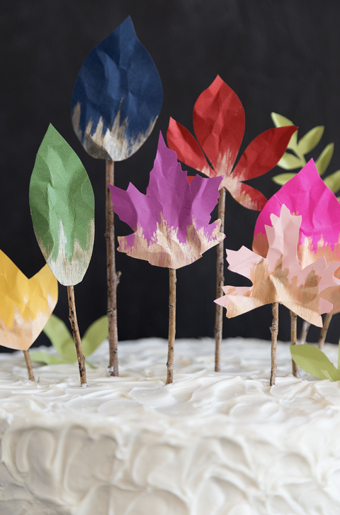 fall crafts for kids leaf cake toppers