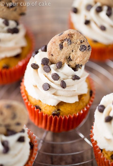 fall cupcakes cookie dough
