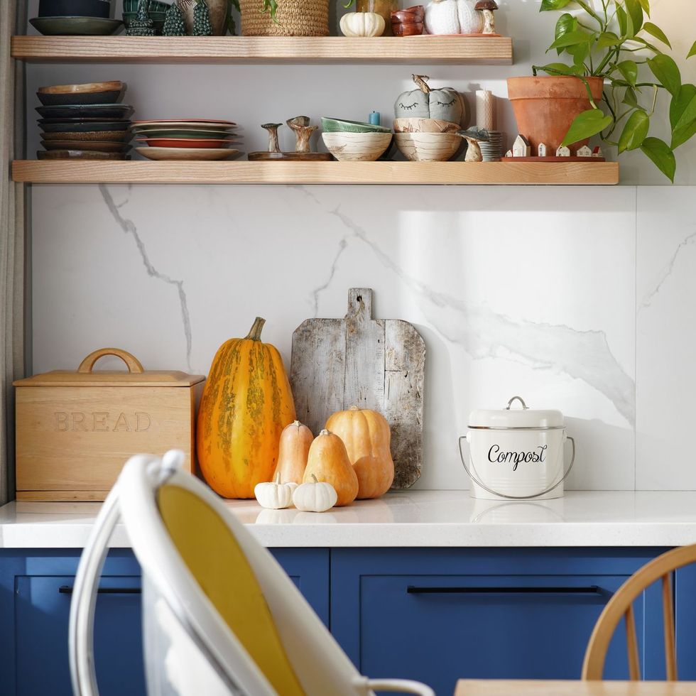 fall decor ideas kitchen counter
