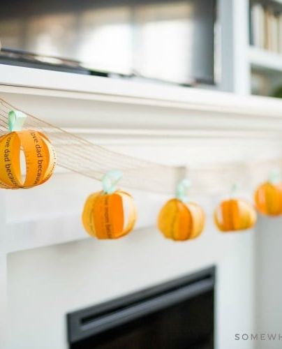 fall decor ideas pumpkin garland