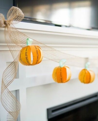 fall decor ideas pumpkin garland