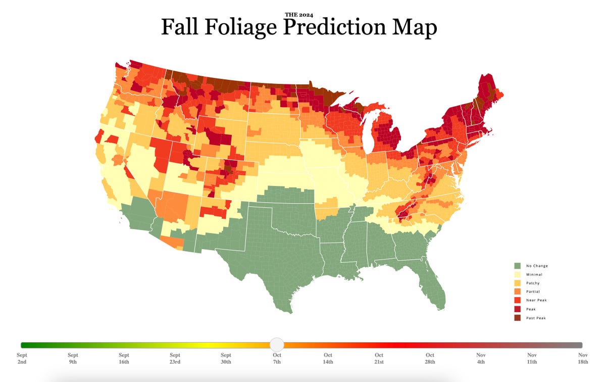 Fall Color Change Map 2024 Uk Katy Saudra