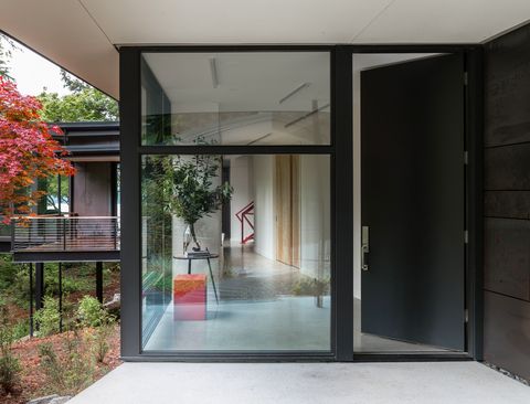 modern house front door entrance
