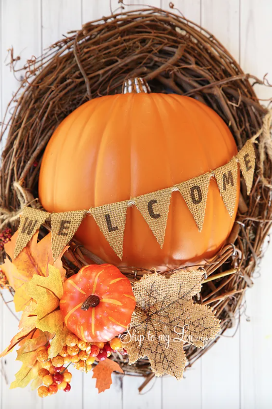 fall leaf craft ideas pumpkin leaf wreath