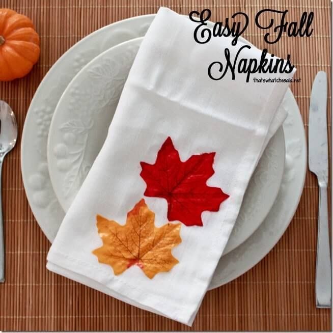 fall leaf napkins