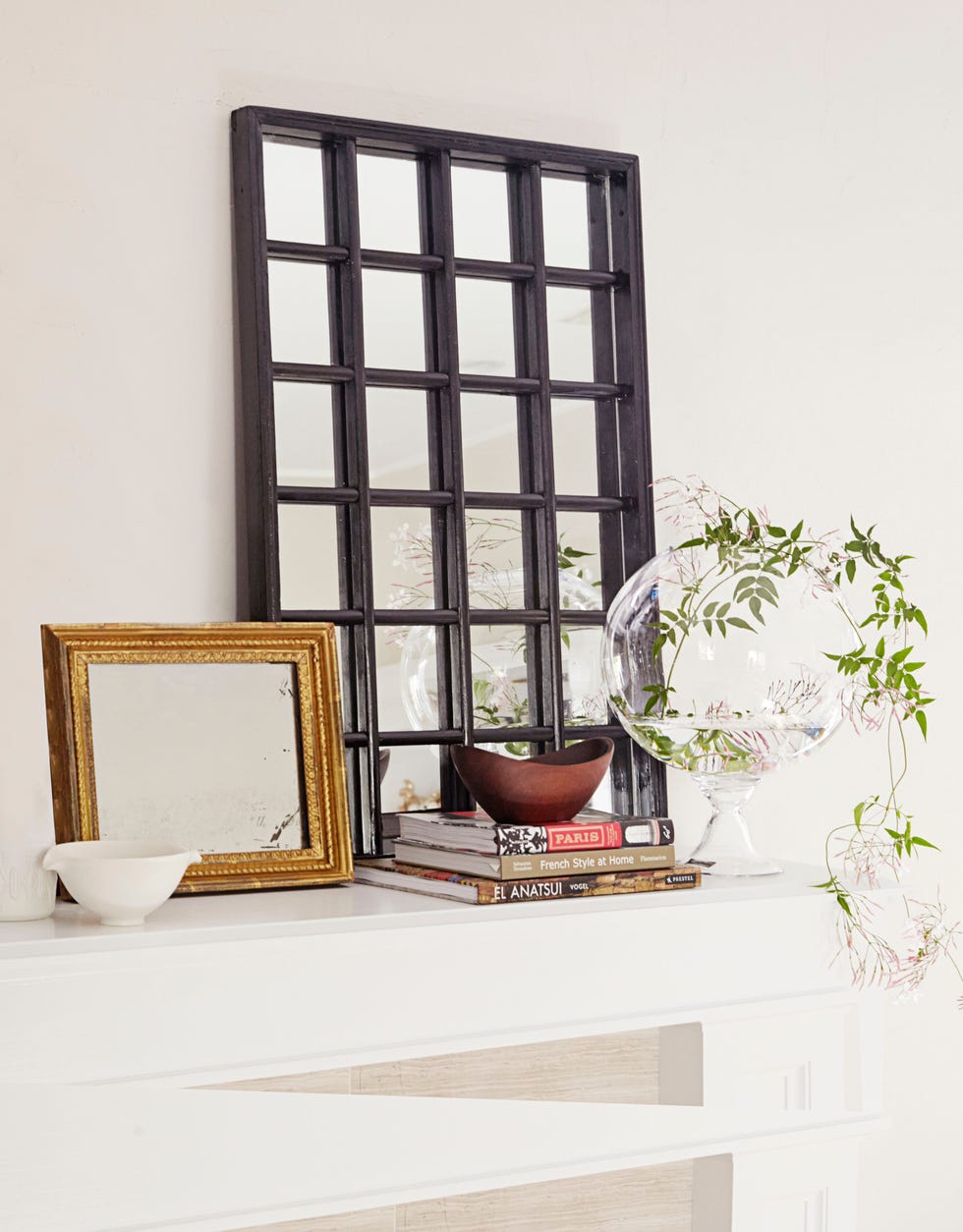 fall mantel decor ideas mirror