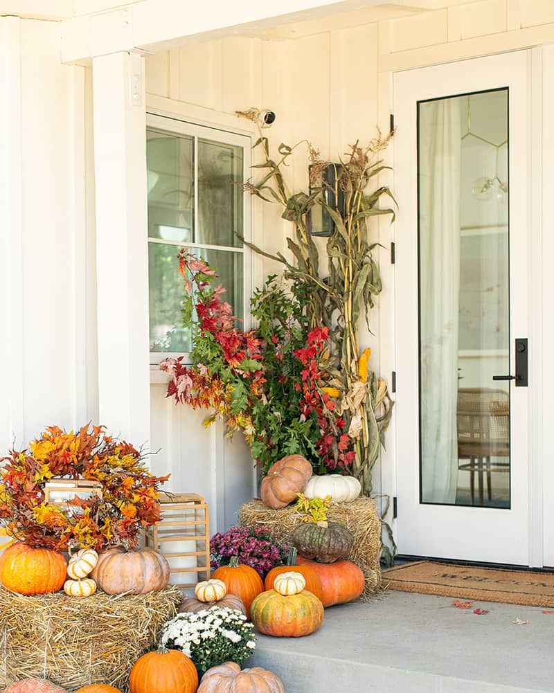 outdoor fall decorations harvest