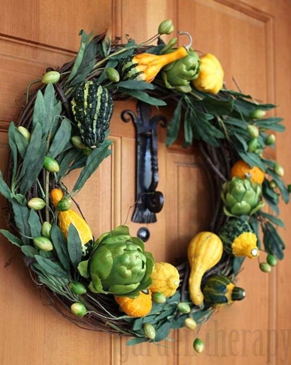 outdoor fall decorations gourd wreath