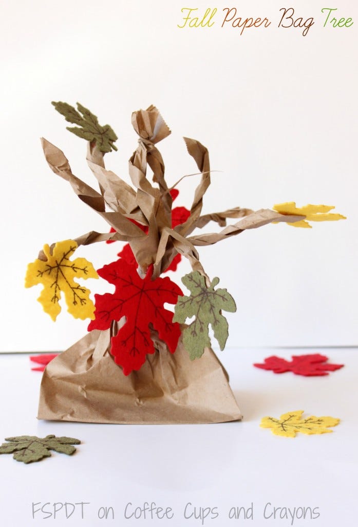 fall paper bag tree