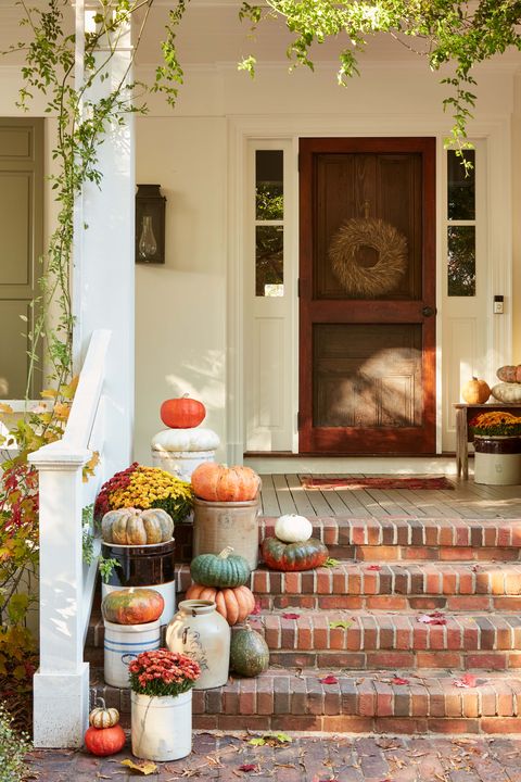 55 Best Fall Porch Decorating Ideas - Fall Outdoor Decor