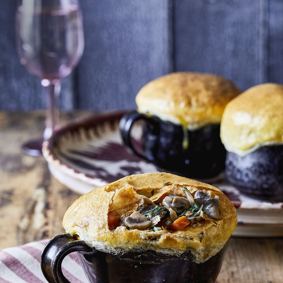 Mini Chicken Pot Pies with Puff Pastry ~ Barley & Sage