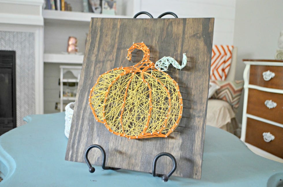 5 X 5 Pumpkin Pie String Art Kit DIY Adult Thanksgiving Craft