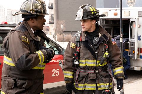 chicago fire    shut it down episode 814    pictured l r eamonn walker as battalion chief wallaca boden, jesse spencer as matthew casey    photo by adrian burrowsnbcnbcu photo bank via getty images