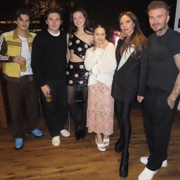 familia beckham en el concierto de elton john