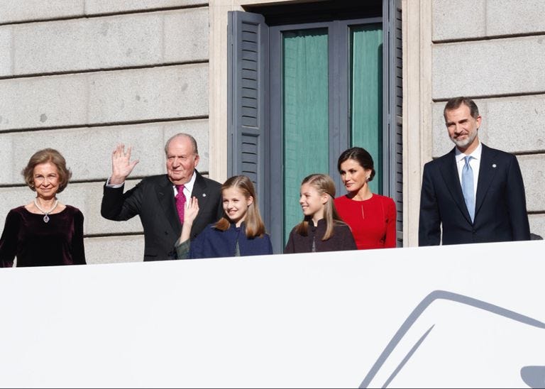 40 aniversario Constitución, Reyes, infanta Sofía, princesa Leonor, reina Letizia, reina Sofía, rey Felipe, rey Juan Carlos