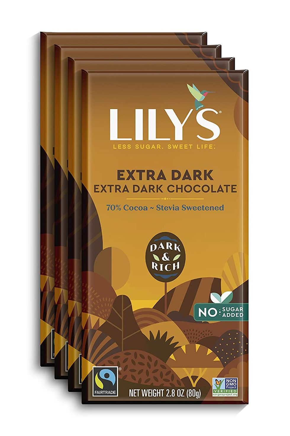 extra dark chocolate bar by lily's