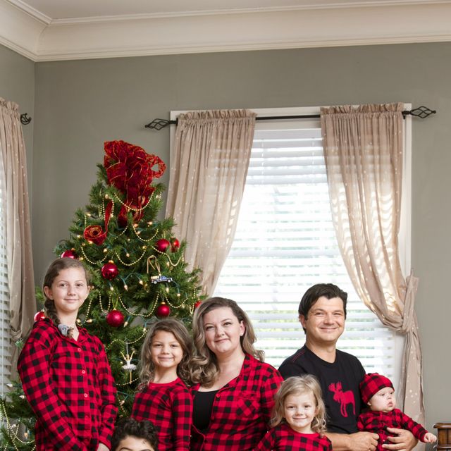 Family Christmas Pajamas Matching Sets, Cute Printed Top Plaid Pants  Sleepwear, Holiday PJs For Women/Men/Kids/Couples