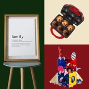 family christmas gifts on a grid