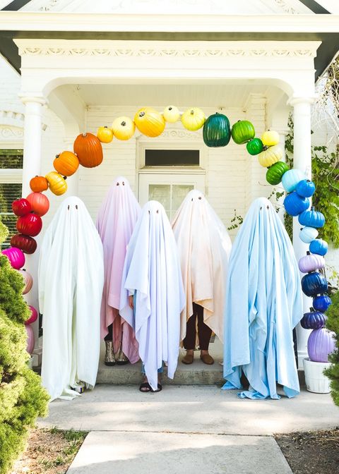 family halloween costumes rainbow ghosts costume
