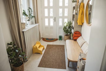 front door and hallway of family home
