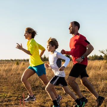 family jogging