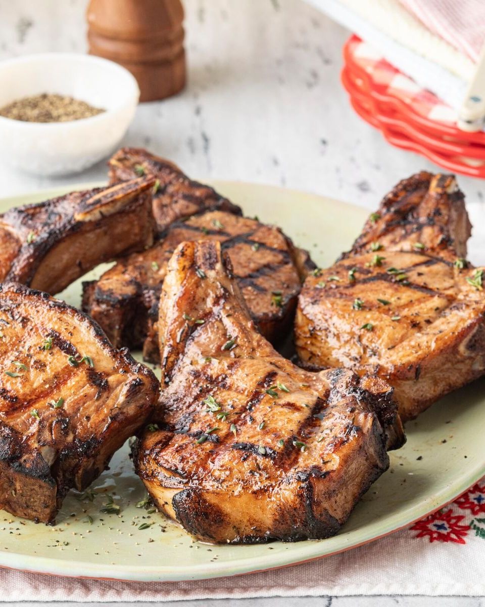 family meal ideas grilled pork chops