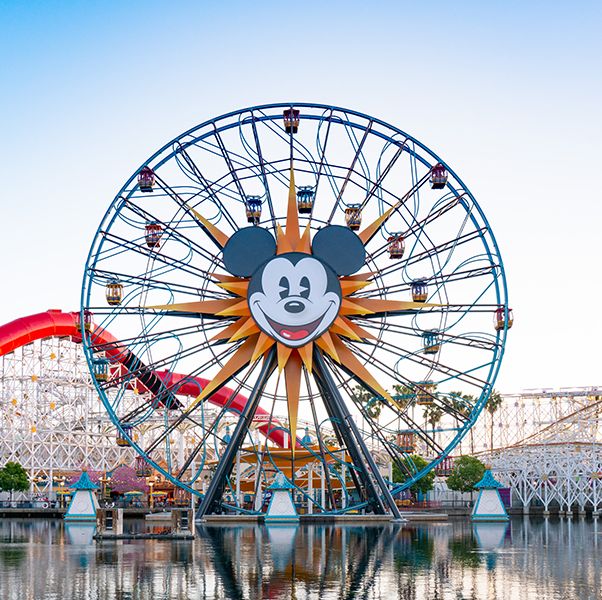 the ferris wheel at disneyland california adventure disneyland is a good housekeeping pick for best family vacation destinations