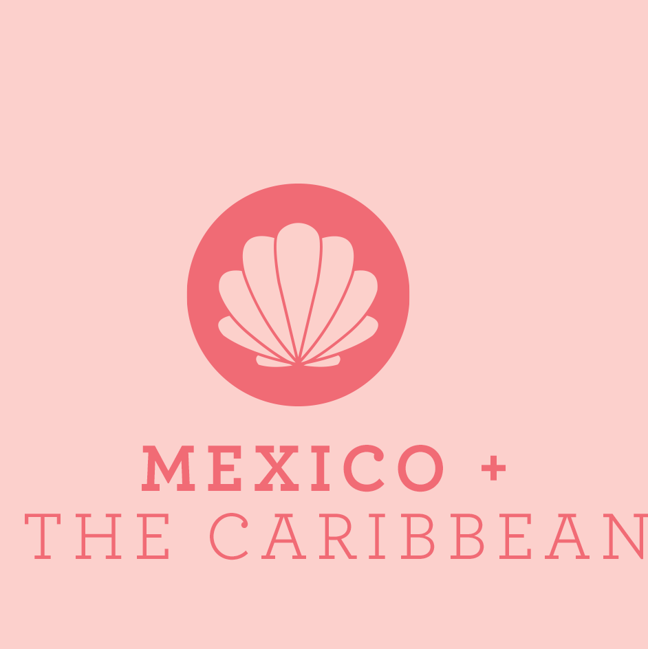 a slide with a shell that says"mexico and the caribbean"