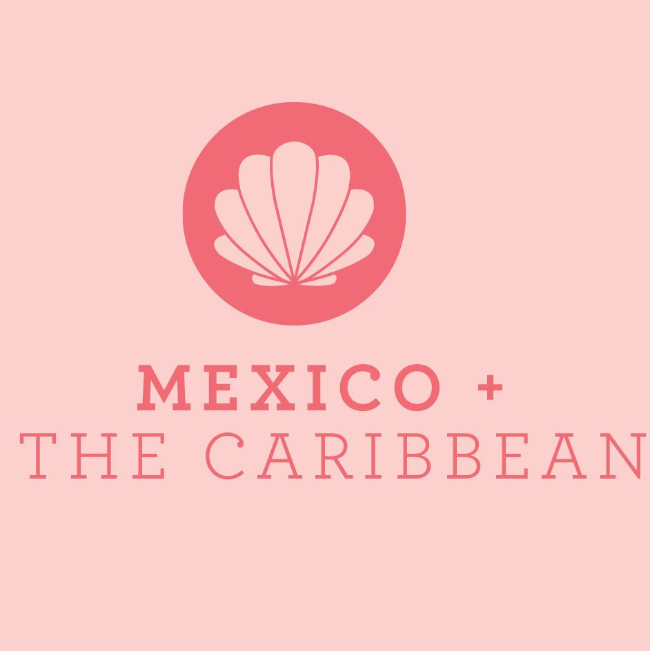 a slide with a shell that says"mexico and the caribbean"