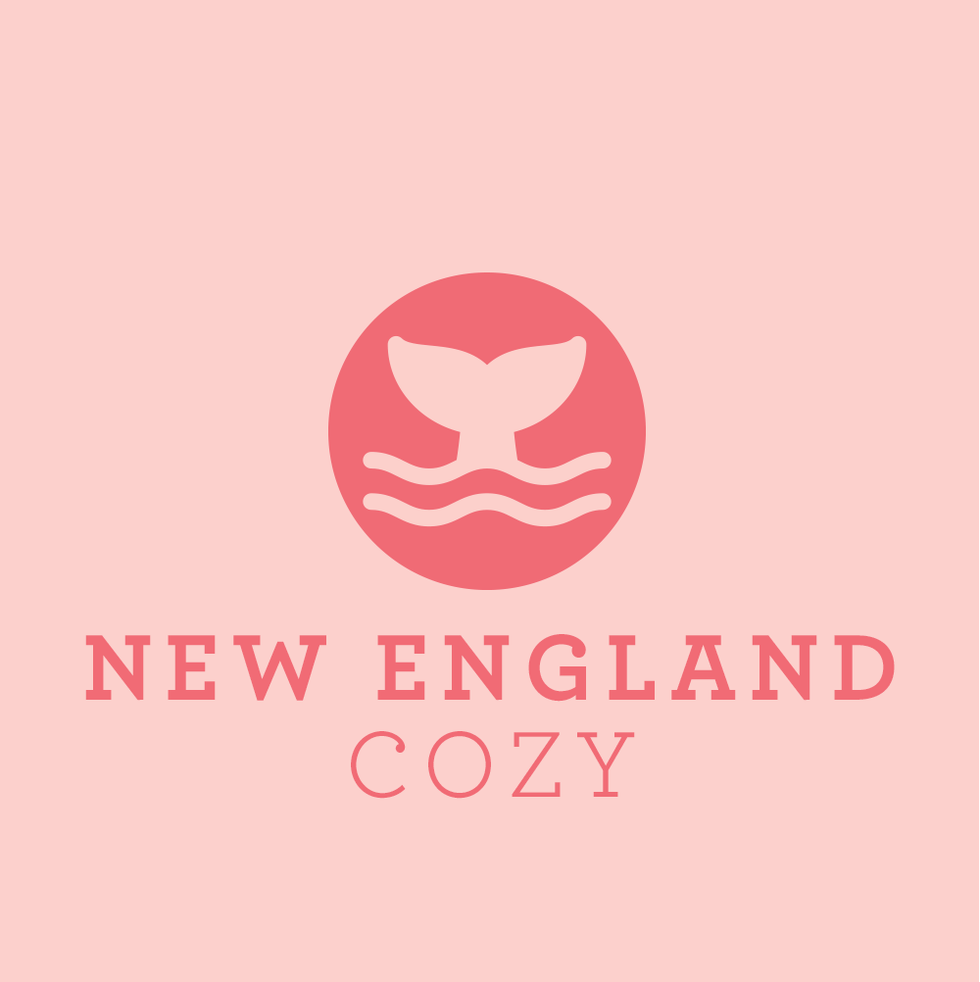 a slide that says new england cozy with a whale tail