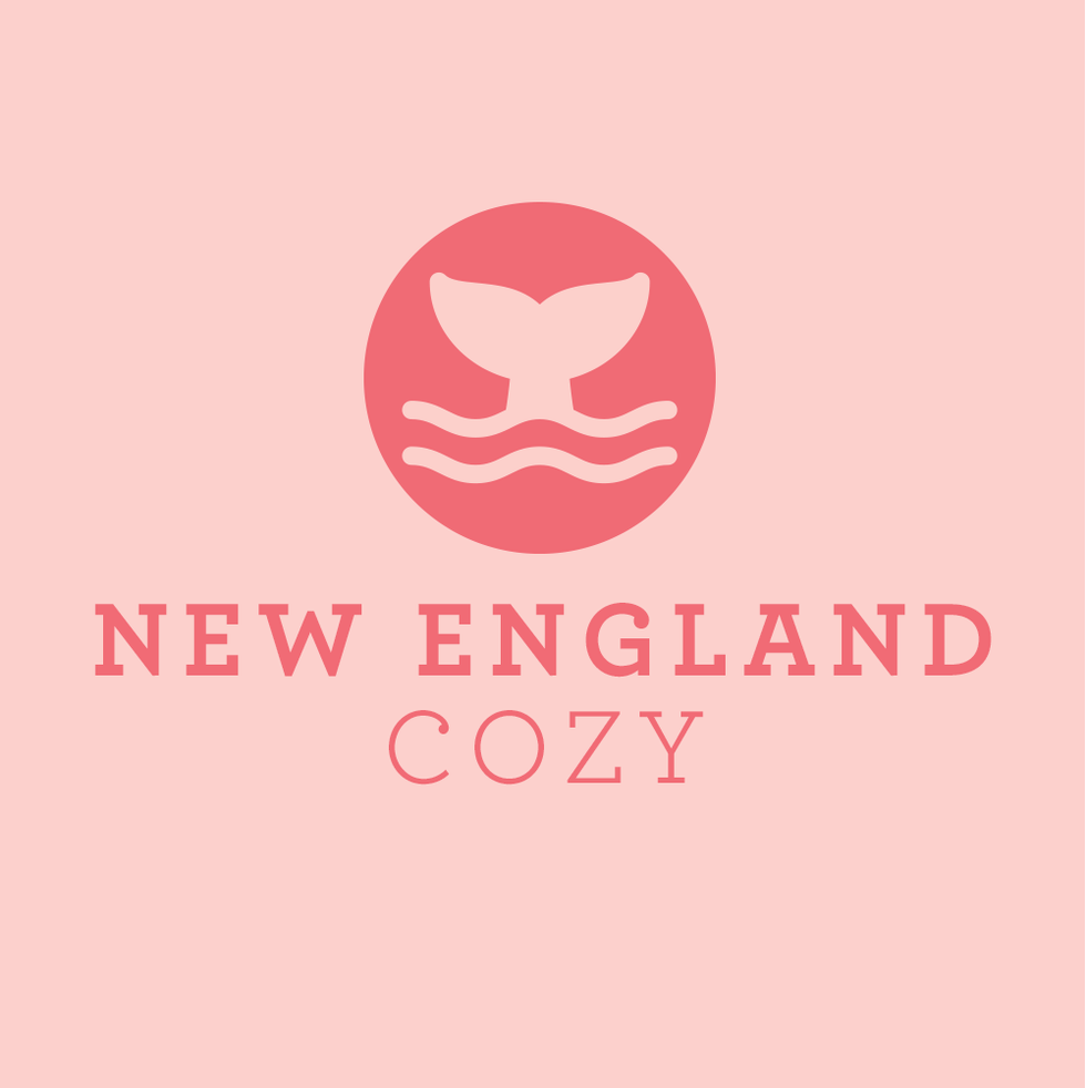 a slide that says new england cozy with a whale tail