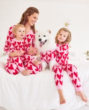 family valentines day pajamas