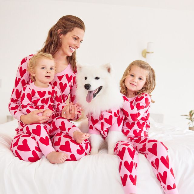 Valentines Print Long John Pajama Set