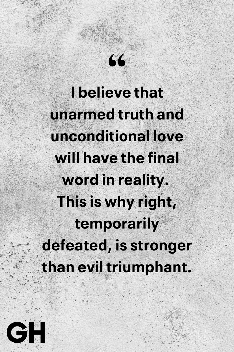 quote on a textured background discussing truth love and morality