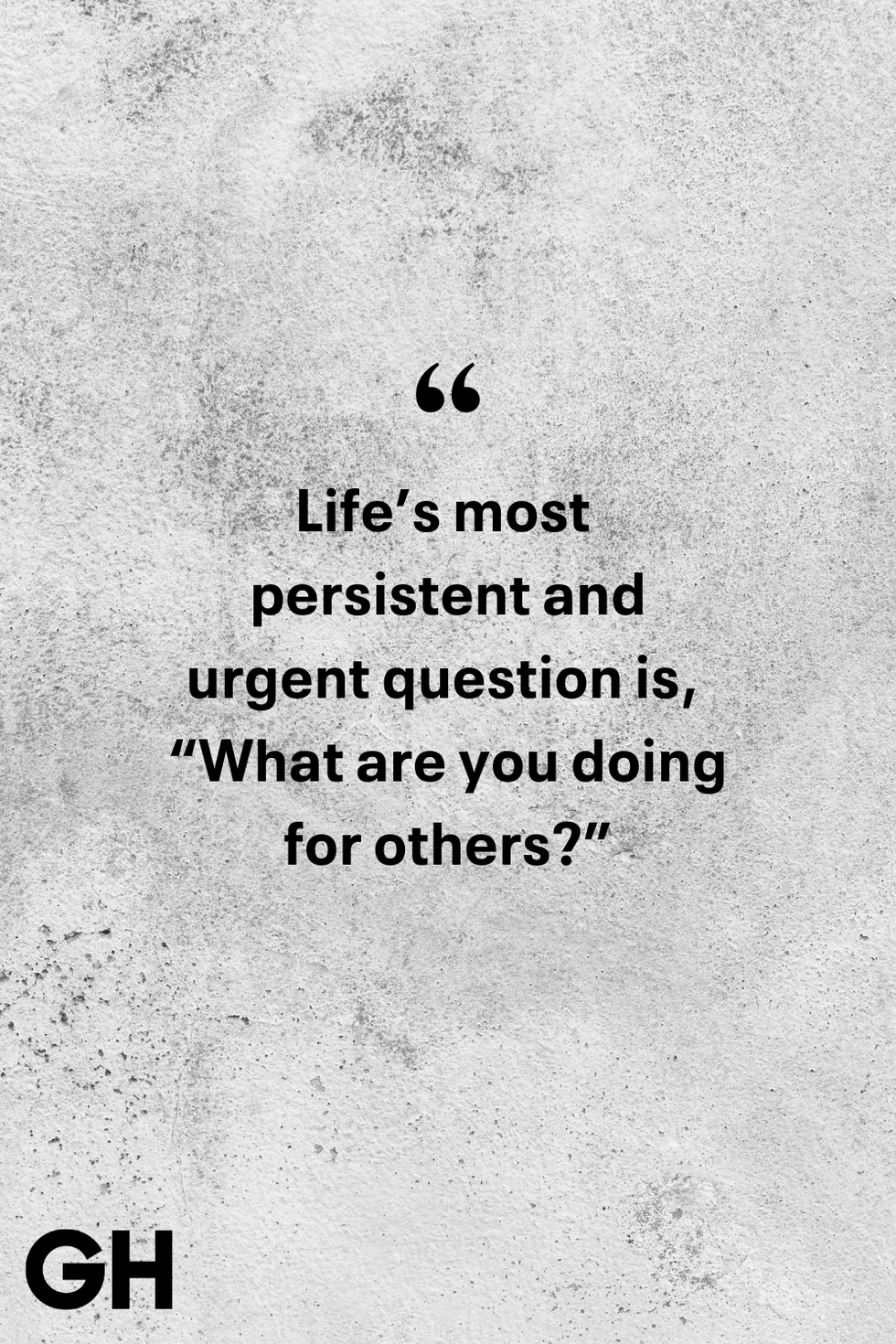 quote about life and serving others on a textured background