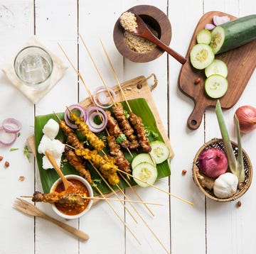 Famous Indonesian and Malaysian street food "Satay". famous indonesian and malaysian street food "satay"