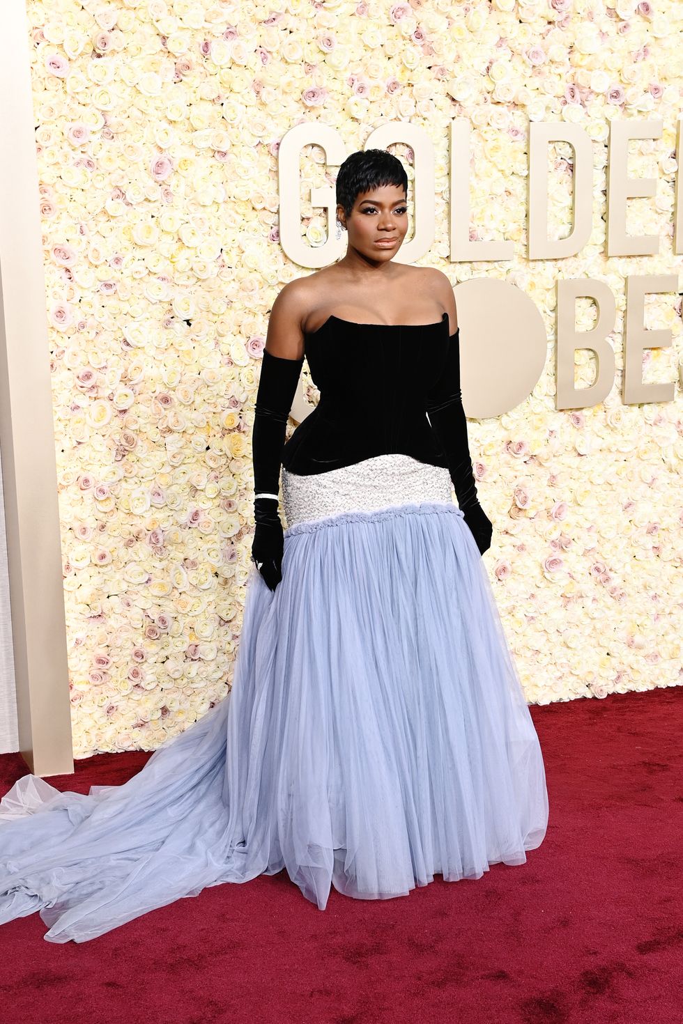 What Fantasia Barrino Taylor Wore Dolce & Gabbana to the 2024 Golden Globes